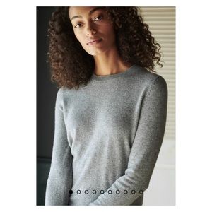 Quince Mongolian Cashmere Sweater in Heather Grey